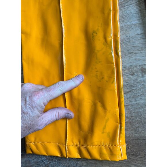 NWT THE RAGGED PRIEST Orange Patent Vinyl Cracker Pants Trousers Women's Size 8 - Picture 14 of 16